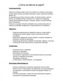 Como se fabrica el papel?