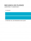MECANICA DE FLUIDOS LABORATORIO 1 Y LABORATORIO 2