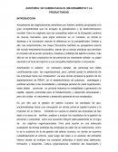 AUDITORIA: UN CAMINO HACIA EL MEJORAMIENTO Y LA PRODUCTIVIDAD.