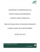 Redaccion de un discurso persuasivo.