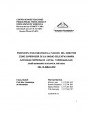 Propuesta para Mejorar la Función del Director como Supervisor.