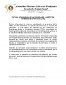 ESTUDIO SITUACIONAL DE LA ESCUELA DE LINGÜÍSTICA.