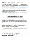 Definición de margen de contribución
