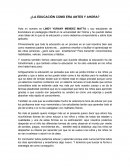 ¿la educación como era antes y ahora?