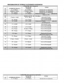 PROGRAMACION DE TUTORIAS Y ACTIVIDADES ACADEMICAS