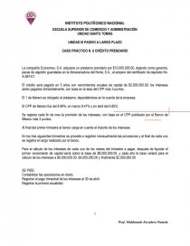 CASO PRÁCTICO N. 8 CRÉDITO PRENDARIO.. Página 1