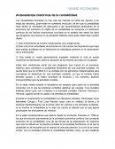 Antecedentes de contabilidad.