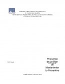 Propuesta de un Plan de Mantenimiento.