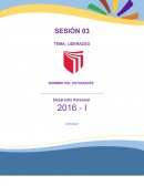 SESIÓN 03 TEMA: LIDERAZGO