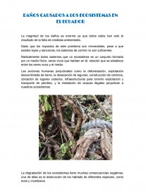 DAÑOS A LOS ECOSISTEMA. Página 1