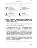 Caso practico. ¿Qué hipotético DAFO podríamos construir con la información de los textos aportados como antecedente al proyecto a realizar?