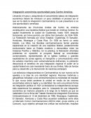 Integración económica oportunidad para Centro América