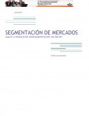 SEGMENTACIÓN DE MERCADOS Guía N° 3 TRABAJO DE COMPLEMENTACION DE GRUPO