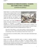 PROGRAMA DE FORMACIÓN GENERAL: FILOSOFÍA