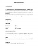 Memoria descriptiva. ANTECEDENTES