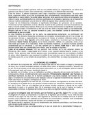 La dignidad del hombre. SER PERSONA