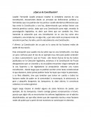 ¿Qué es la Constitución?