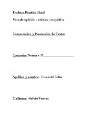 Trabajo de compresión de texto.