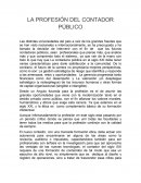 LA PROFESIÓN DEL CONTADOR PÚBLICO.