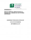 EFECTO COMPTON: VERIFICACION DE LA PERDIDA DE LA ENERGIA DE LOS FOTONES DISPERSADO..