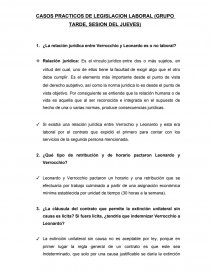 DERECHO LABORAL: CASO PRACTICO.. Página 1