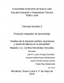 “Análisis de la situación política, económica, y social de México en la actualidad”