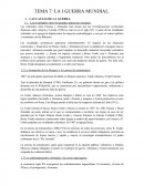 TEMA 7: LA I GUERRA MUNDIAL.