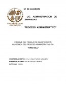 INFORME DEL TRABAJO DE INVESTIGACION ACADEMICA DEL PROCESO ADMINISTRATIVO EN: “KING CELL”