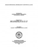ANALISIS COMPOSICIONAL, MICROBIOLOGICO Y SANITARIO DE LA LECHE.