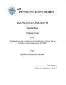 Los Derechos del Hombre en la Constitución Política de los Estados Unidos Mexicanos de 1857