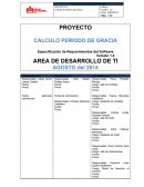 Especificación de Requerimientos del Software