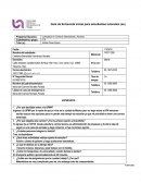 Guía de Entrevista Inicial para estudiantes tutorados (as)