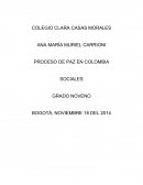 TEMA: PROCESO DE PAZ EN COLOMBIA.