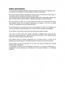 Sobre decisiones.