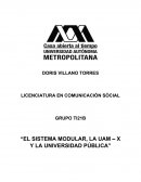 El sistema modular. La UAM-X. La universidad publica