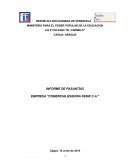 INFORME DE PASANTÍAS EMPRESA “COMERCIALIZADORA FENIX C.A.”