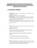 IMPLEMENTACION DE PROYECTO DE PRODUCCION Y COMERCIALIZACION DE UNA INDUSTRIA PAPERA EN LA POBLACION DE ACHACACHI