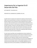Importancia de la Ing Civil en el desarrollo productivo de un pais.