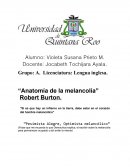 Anatomía de la melancolía.