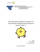 Proceso de inducción de una maquina picadora de pollos