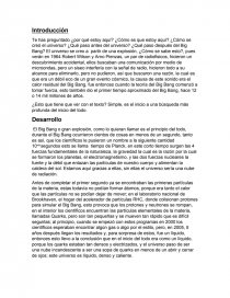 El primer segundo del big bang. Página 1