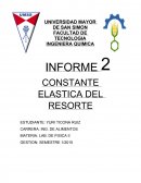 Constante elastica del resorte