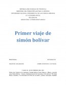 Primer viaje de simón bolívar