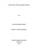 Informe sobre la conferencia de gestión ambiental.