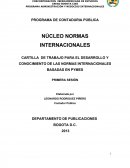 CARTILLA DE TRABAJO PARA EL DESARROLLO Y CONOCIMIENTO DE LAS NORMAS INTERNACIONALES BASADAS EN PYMES