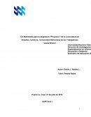 CD Multimedia para la asignatura “Proyecto I” de la Licenciatura en Estudios Jurídicos
