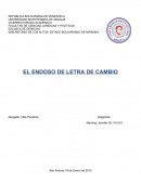 EL ENDOSO DE LETRA DE CAMBIO