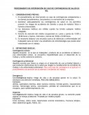 PROCEDIMIENTO DE INTERVENCIÓN EN CASO DE CONTINGENCIAS DE SALUD EN VIA