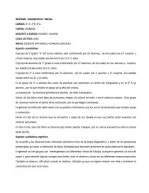 INFORME DIAGNÓSTICO INICIAL. Página 1