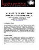 Propuesta de dirección de teatro